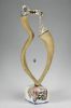 Le Pendule - Fer, plâtre, résine, corde - 97 x 38 x 29 cm